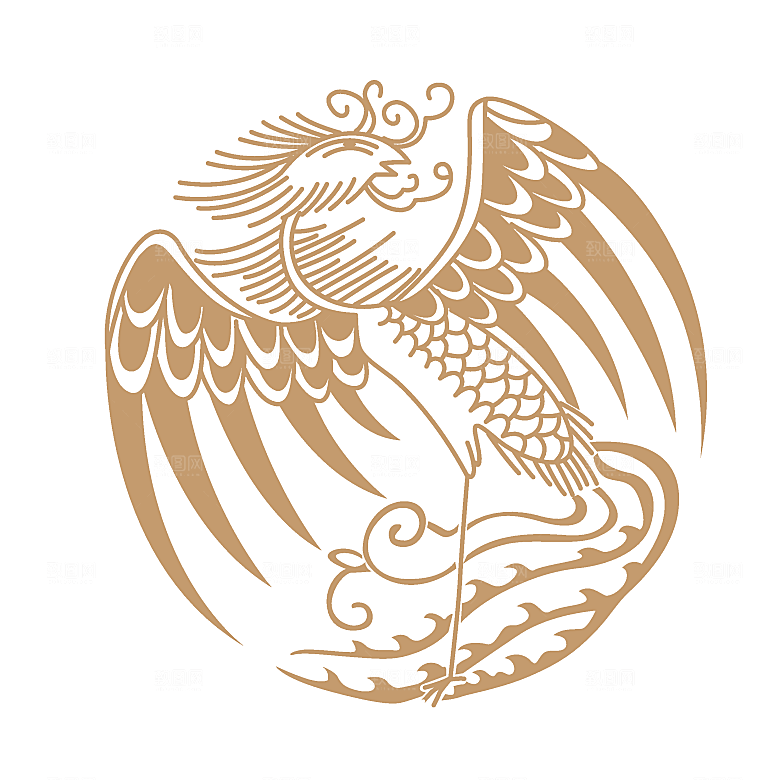 中式龙凤图案素材
