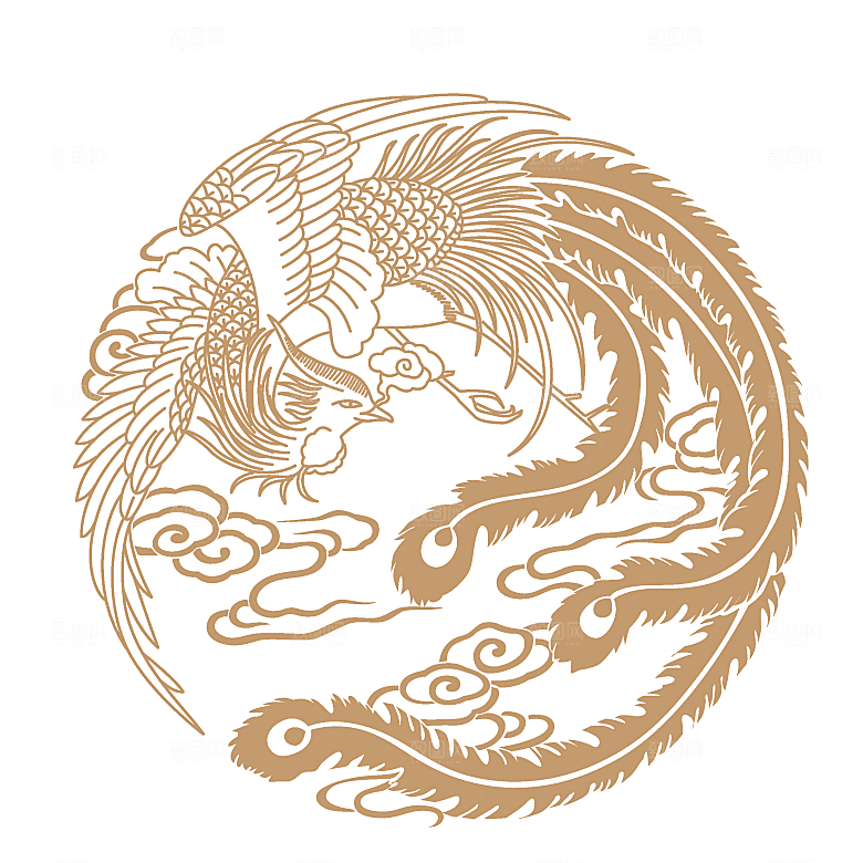中式龙凤图案素材