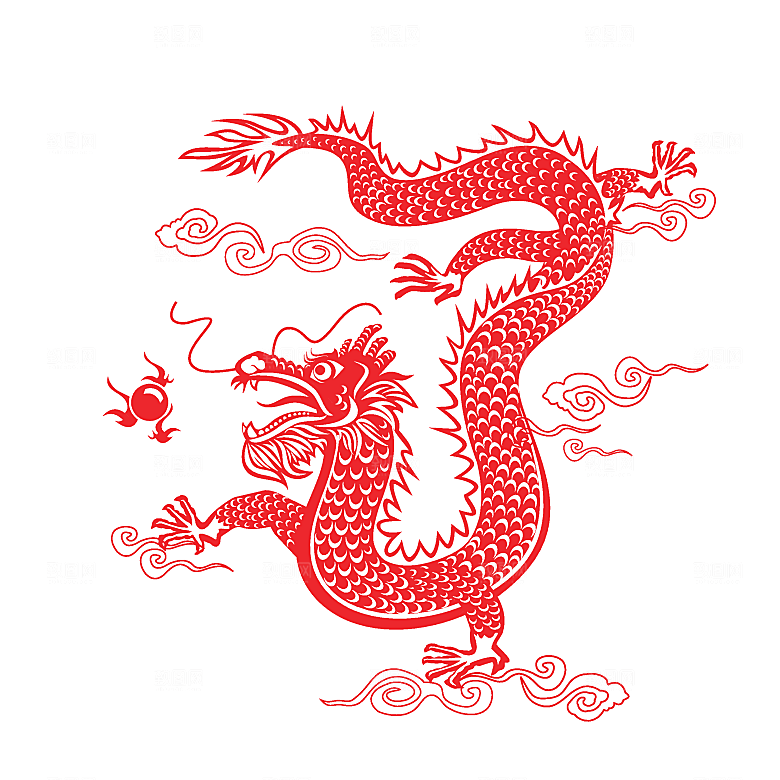 中式龙凤图案素材