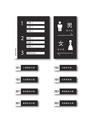 导视门牌标识模板