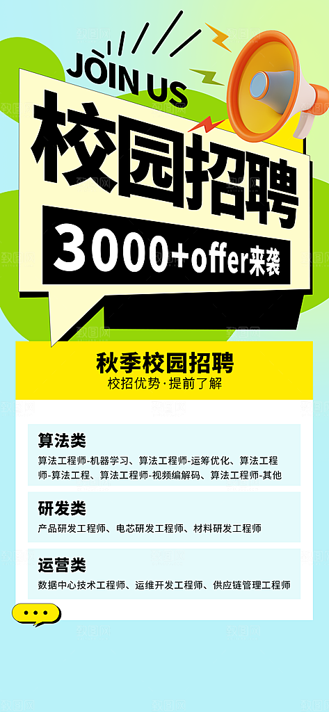 招聘海报招聘展板