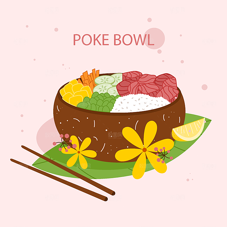 食物料理矢量插图