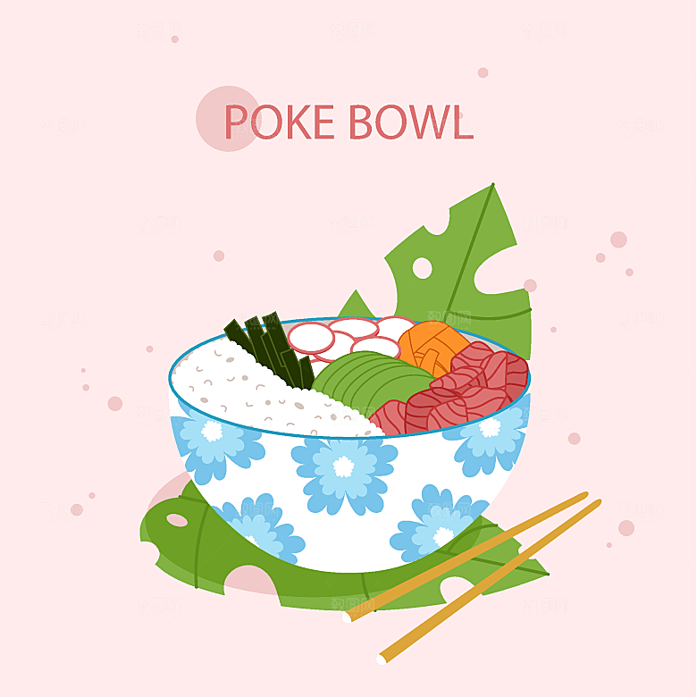 食物料理矢量插图