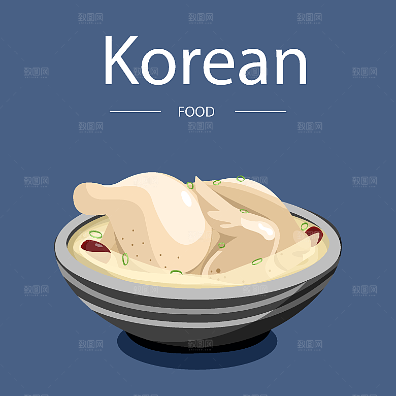 食物料理矢量插图