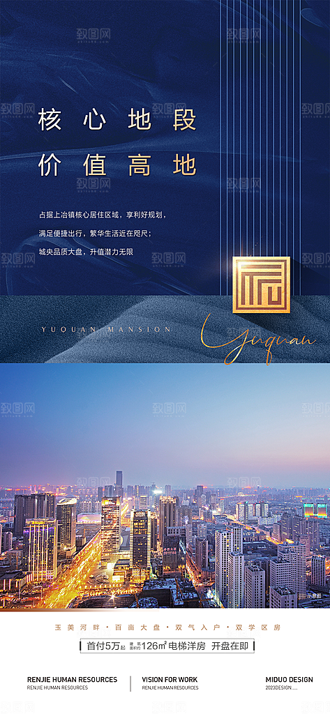 地产价值点系列单图海报