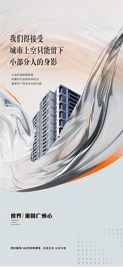 简约大气地产卖点手机海报