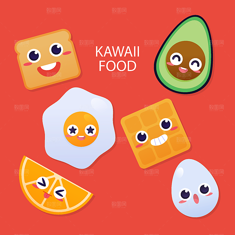卡通寿司插画素材