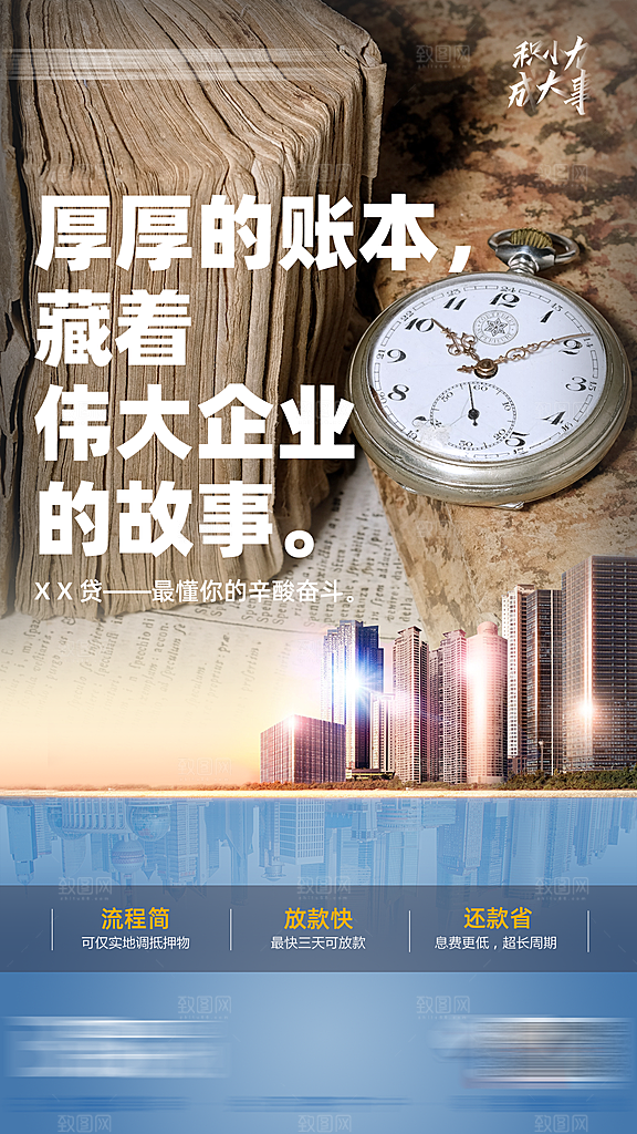金融理财贷款手机海报