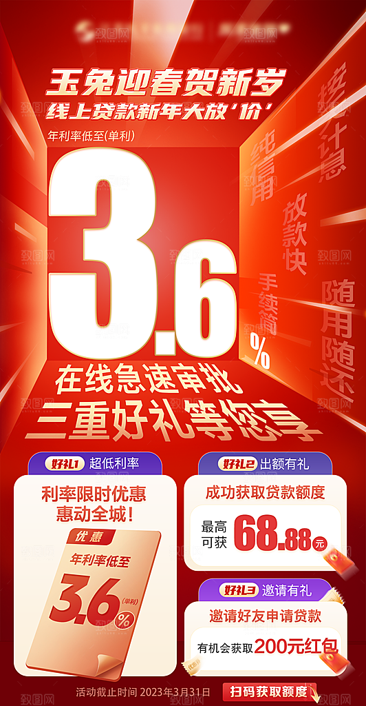 金融理财贷款手机海报
