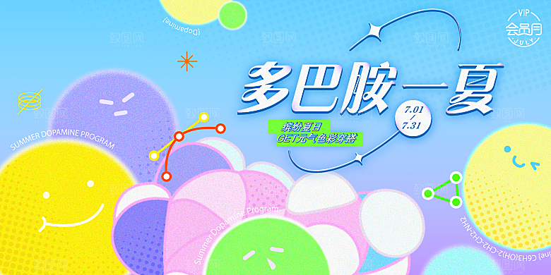 潮流多巴胺活动展板