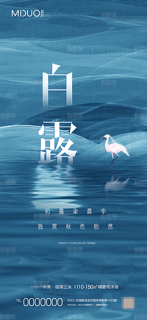 白露节气海报单图