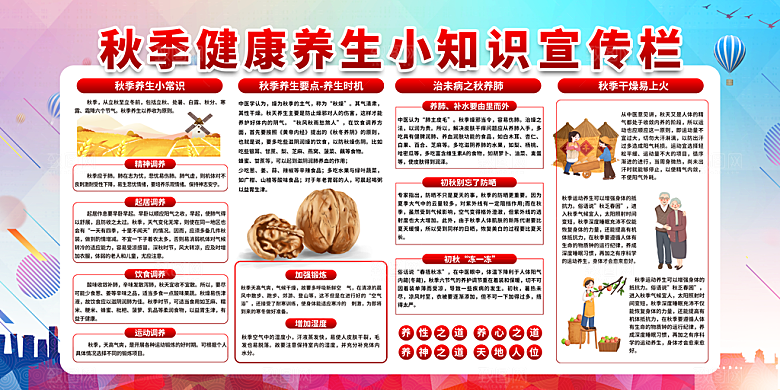 秋季中医养生健康教育宣传栏