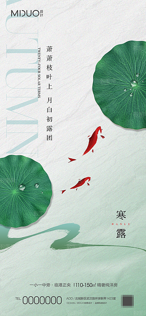 寒露节气海报单图