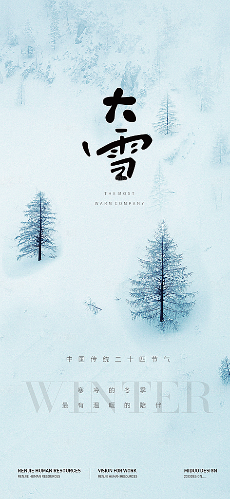 大雪节气海报单图