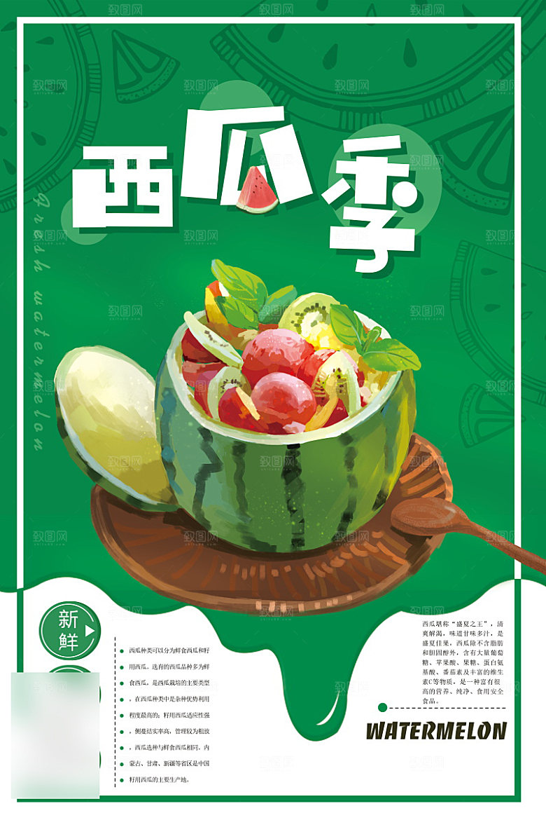 美食水果促销海报