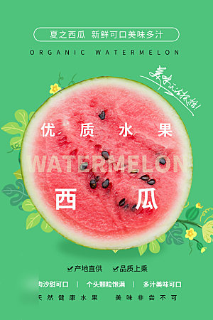 美食水果促销海报