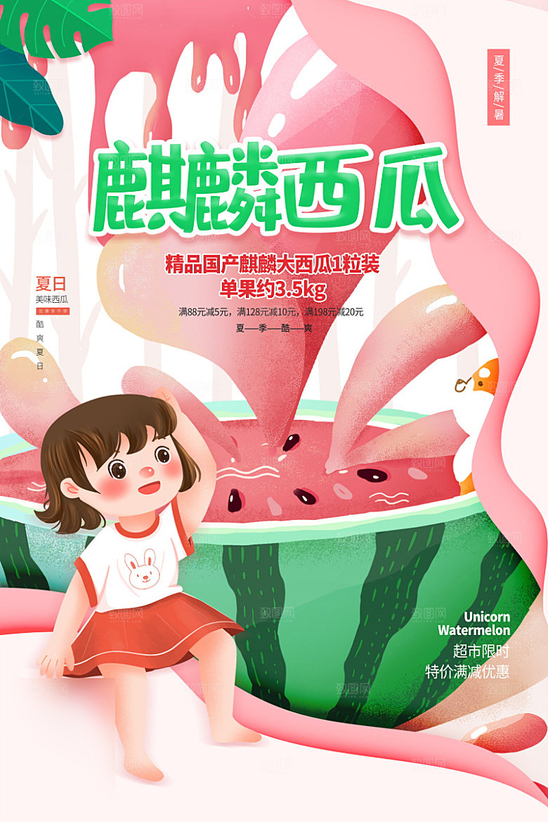 美食水果促销海报