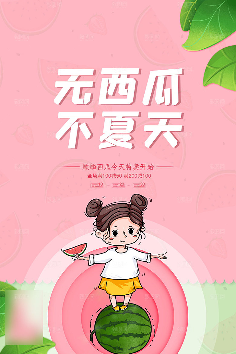 美食水果促销海报