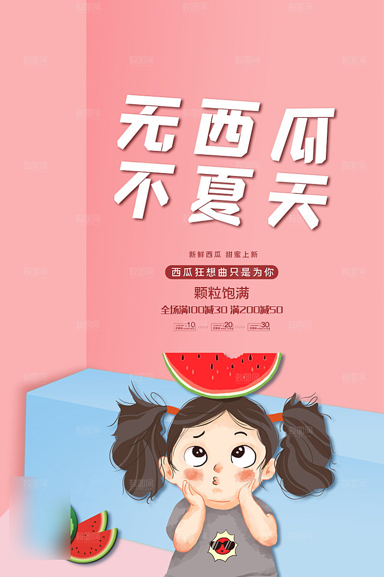 美食水果促销海报