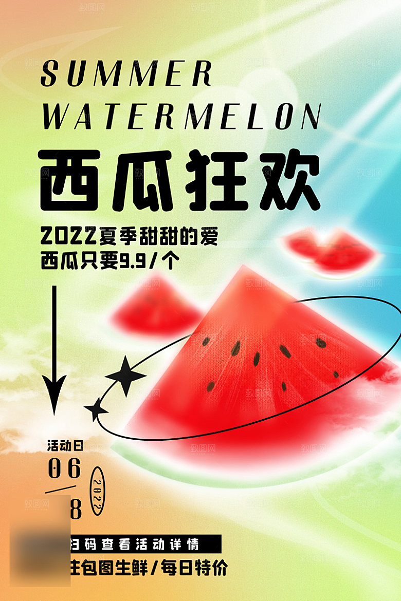 美食水果促销海报