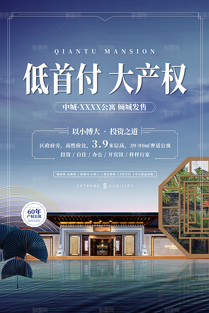 房地产商铺海报展板