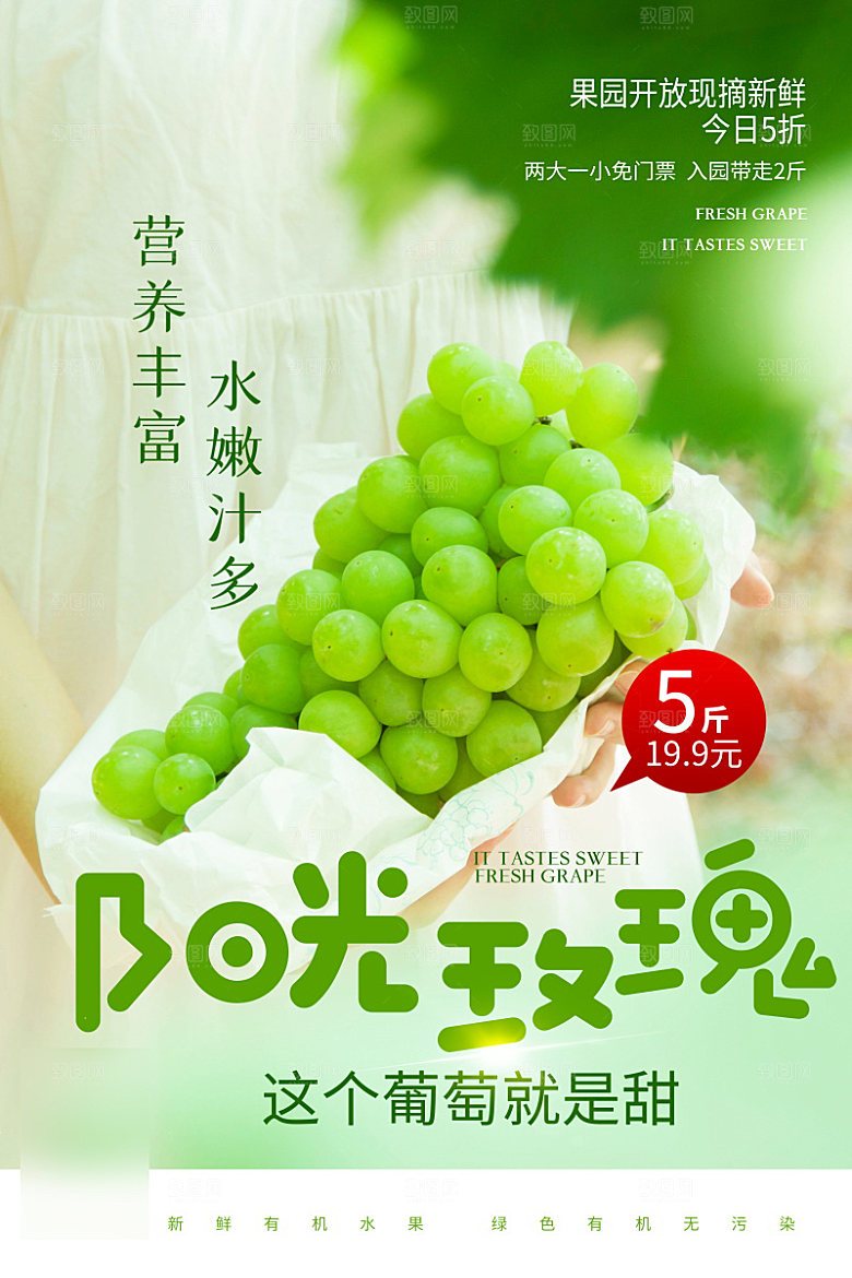 美食水果促销海报