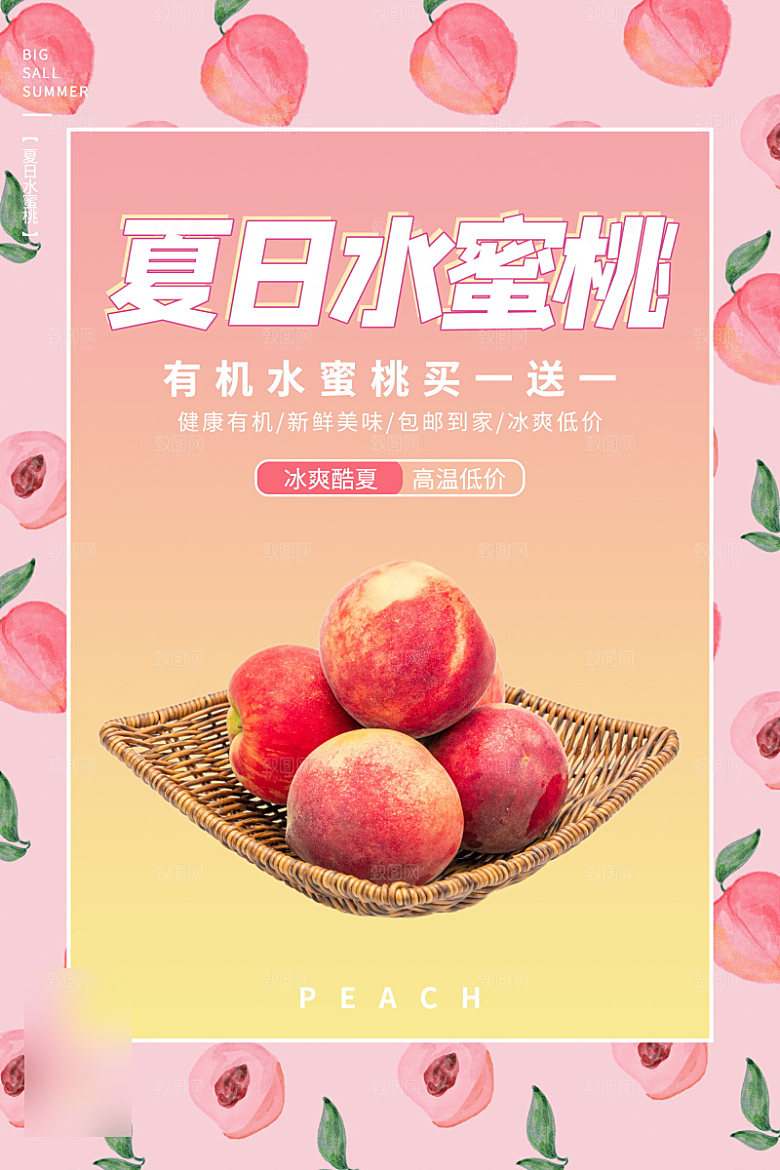 美食水果促销海报