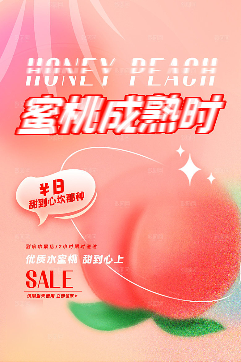 美食水果促销海报