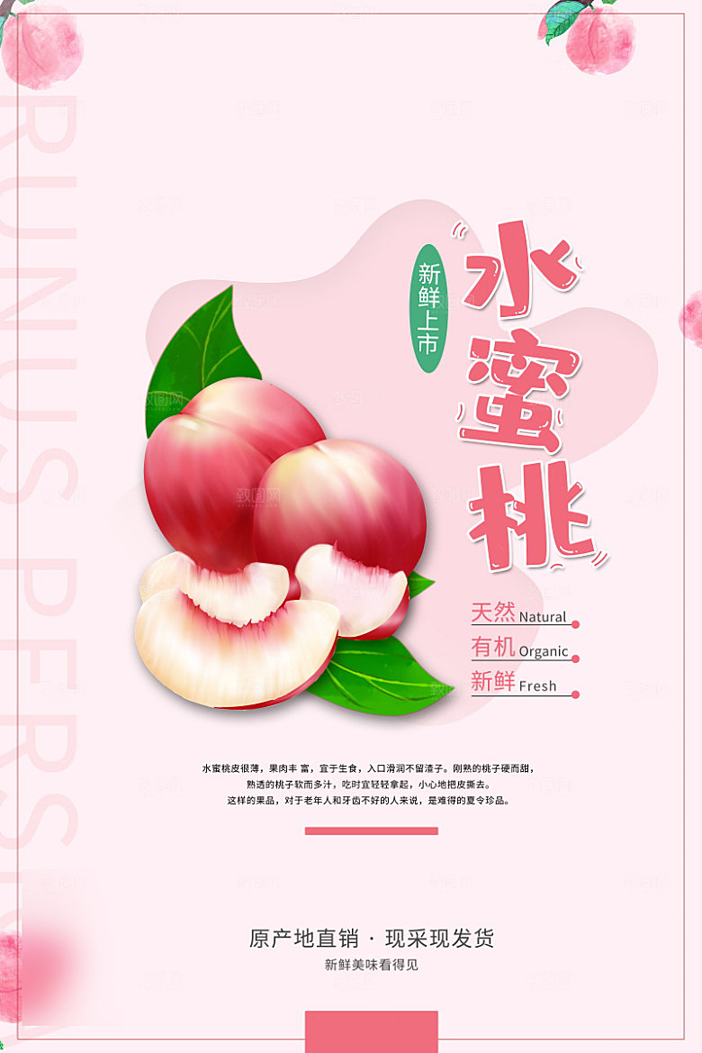 美食水果促销海报