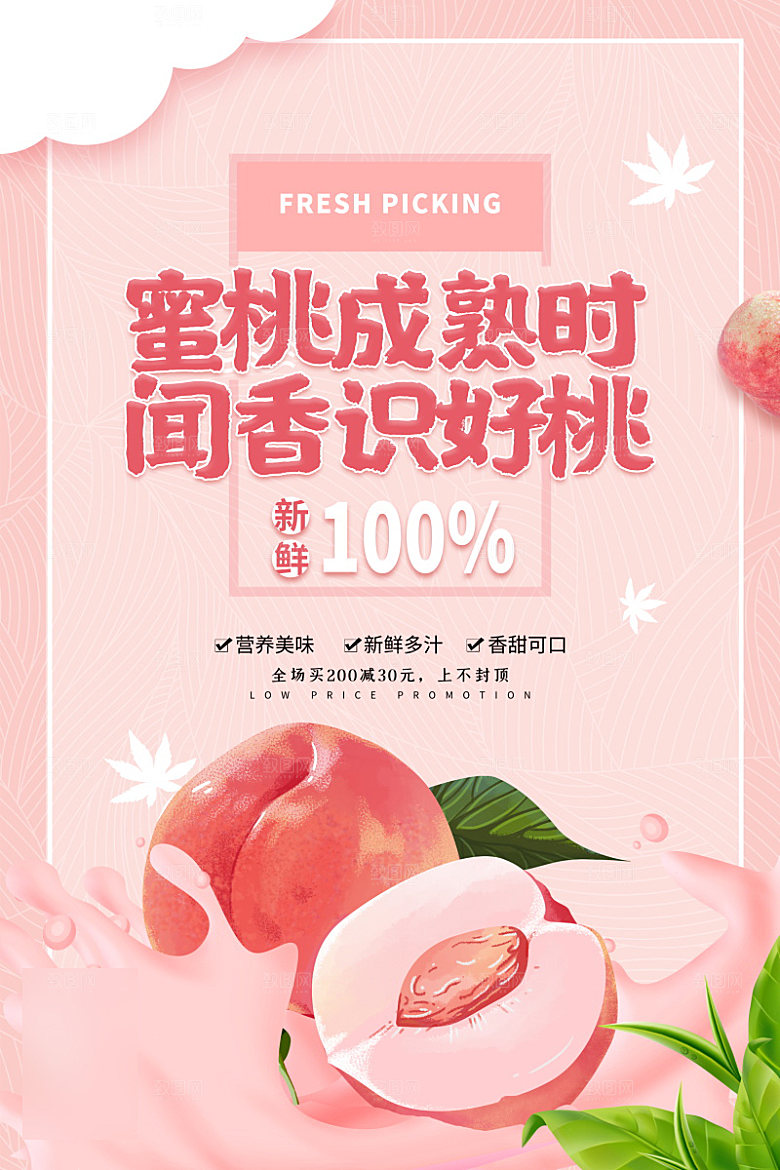 美食水果促销海报