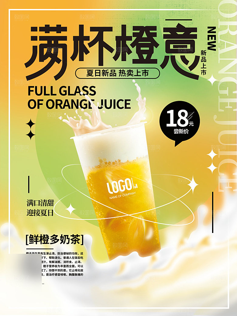 美食水果促销海报