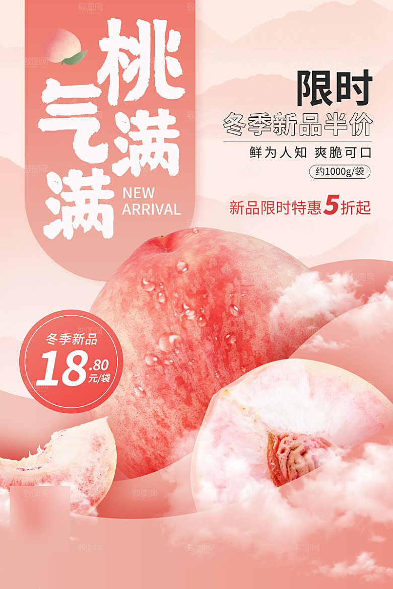 美食水果促销海报