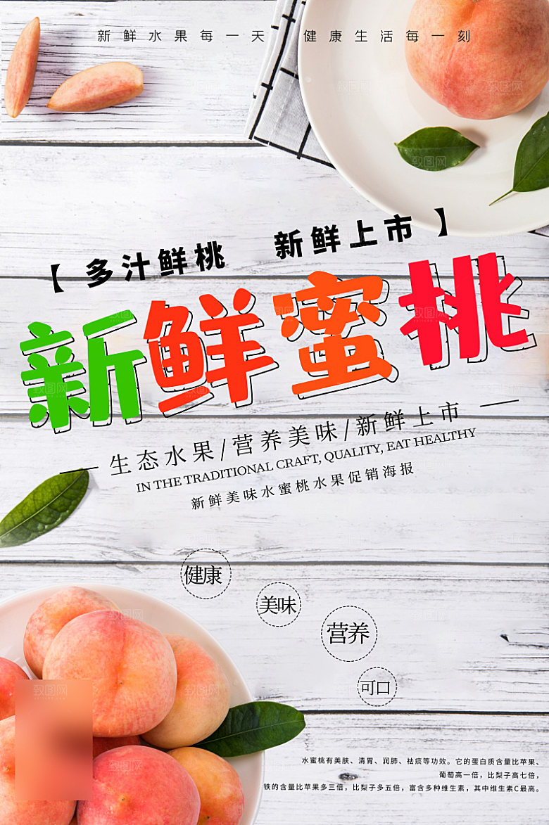 美食水果促销海报