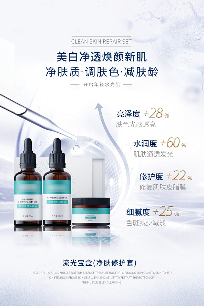 美容护肤品简约海报