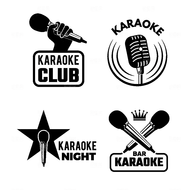演唱K歌矢量LOGO元素