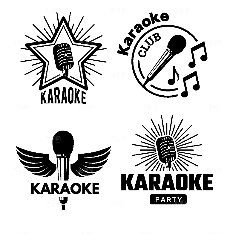 演唱K歌矢量LOGO元素