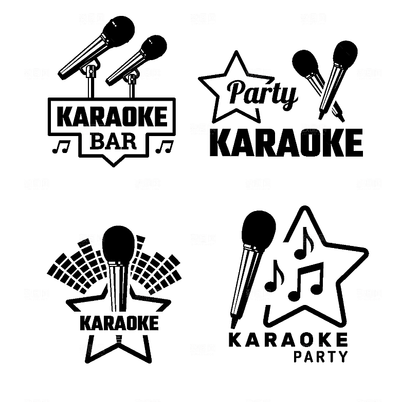 演唱K歌矢量LOGO元素