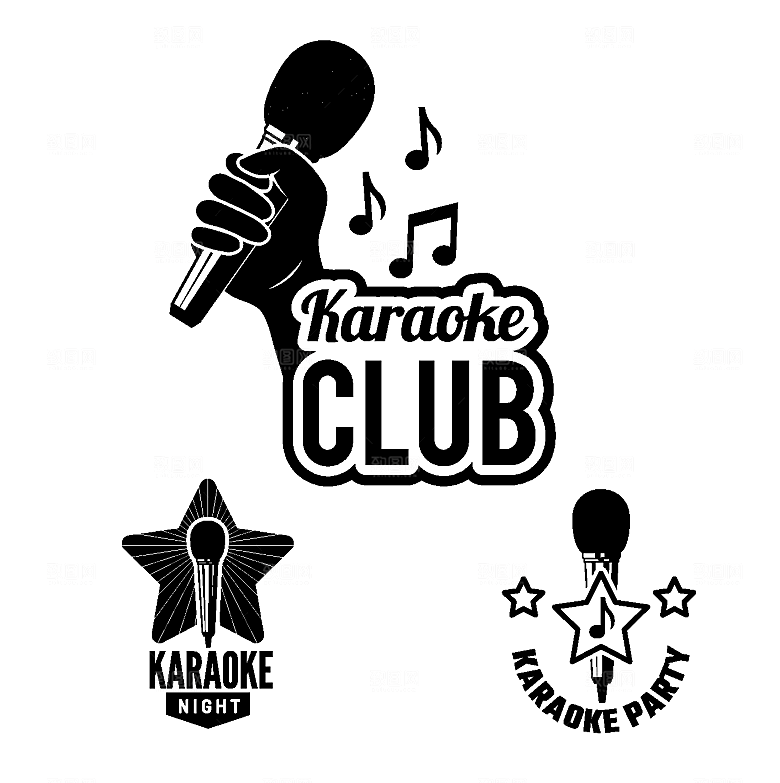 演唱K歌矢量LOGO元素
