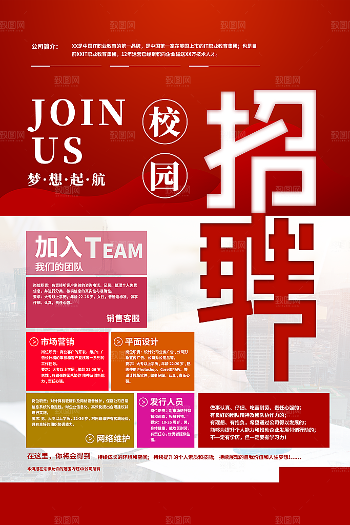招聘找工作海报图片