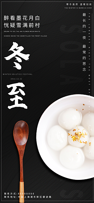 中国传统文化节日二十四节气冬至吃饺子海报