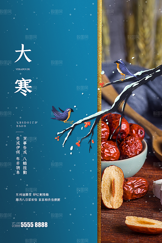 大寒节气推广宣传海报