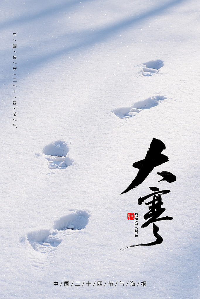 大寒节气推广宣传海报