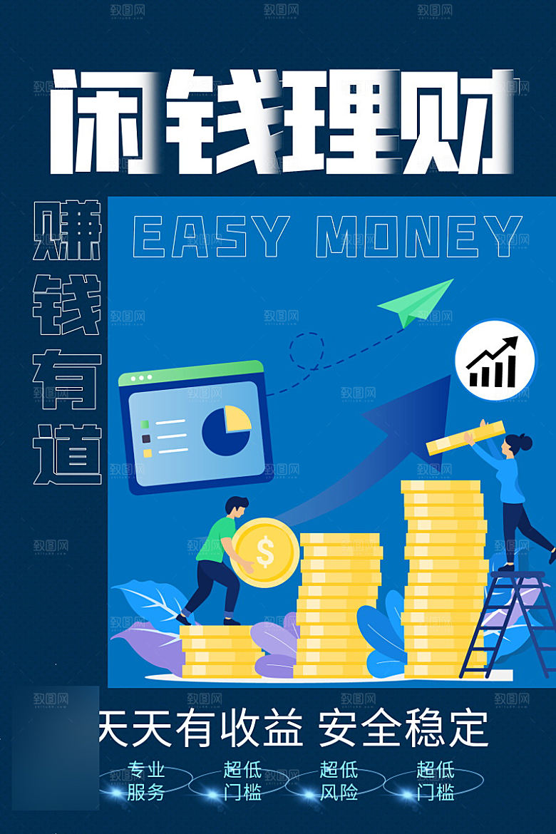 金融理财投资信贷海报