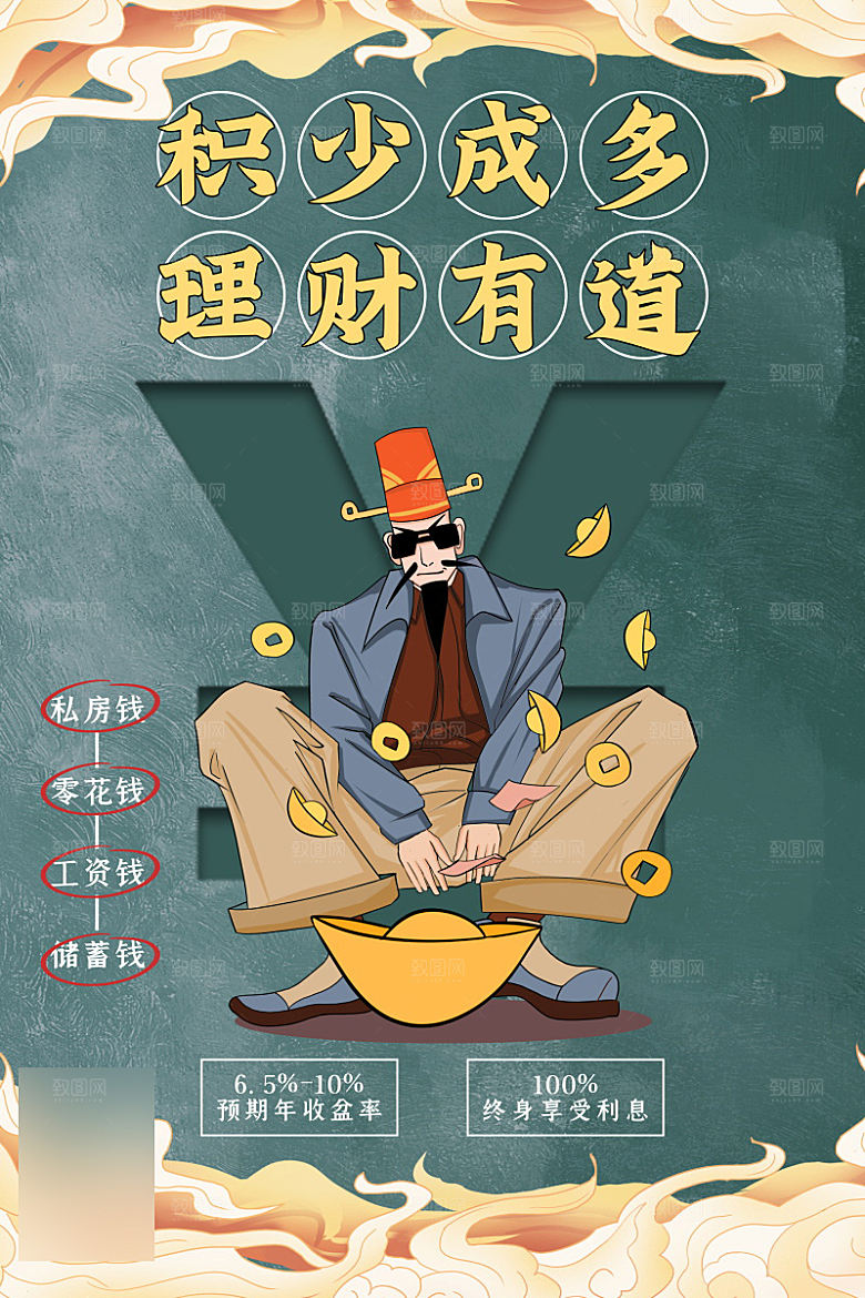 金融理财投资信贷海报