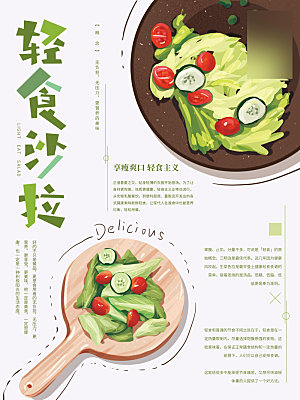 美味美食介绍海报