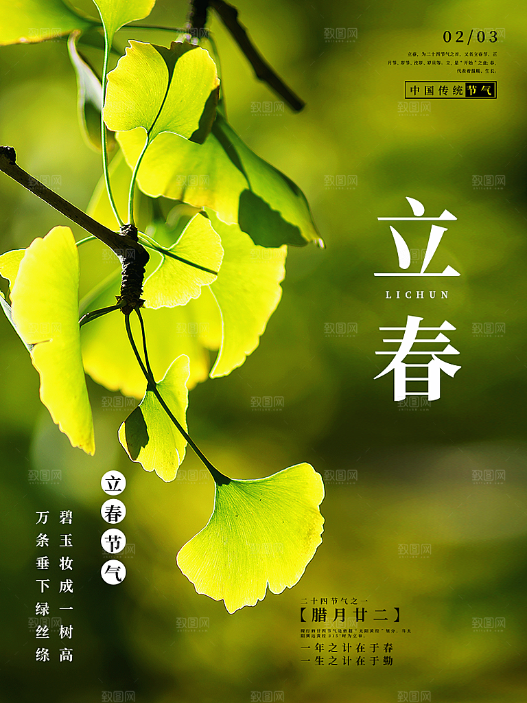 立春节气推广宣传海报