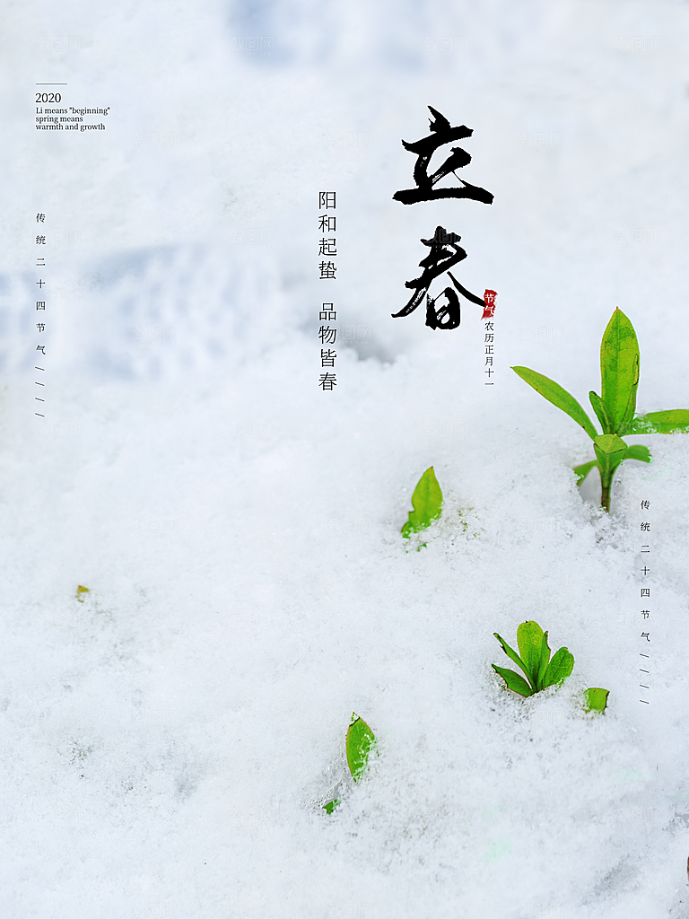 立春节气推广宣传海报