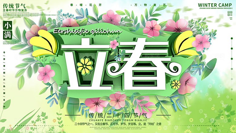 立春节气推广宣传展板