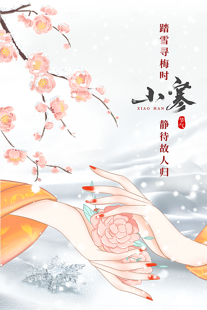 小寒节气推广宣传海报