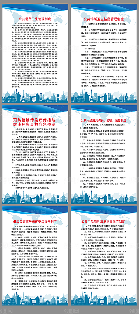 医疗健康规章制度海报套图
